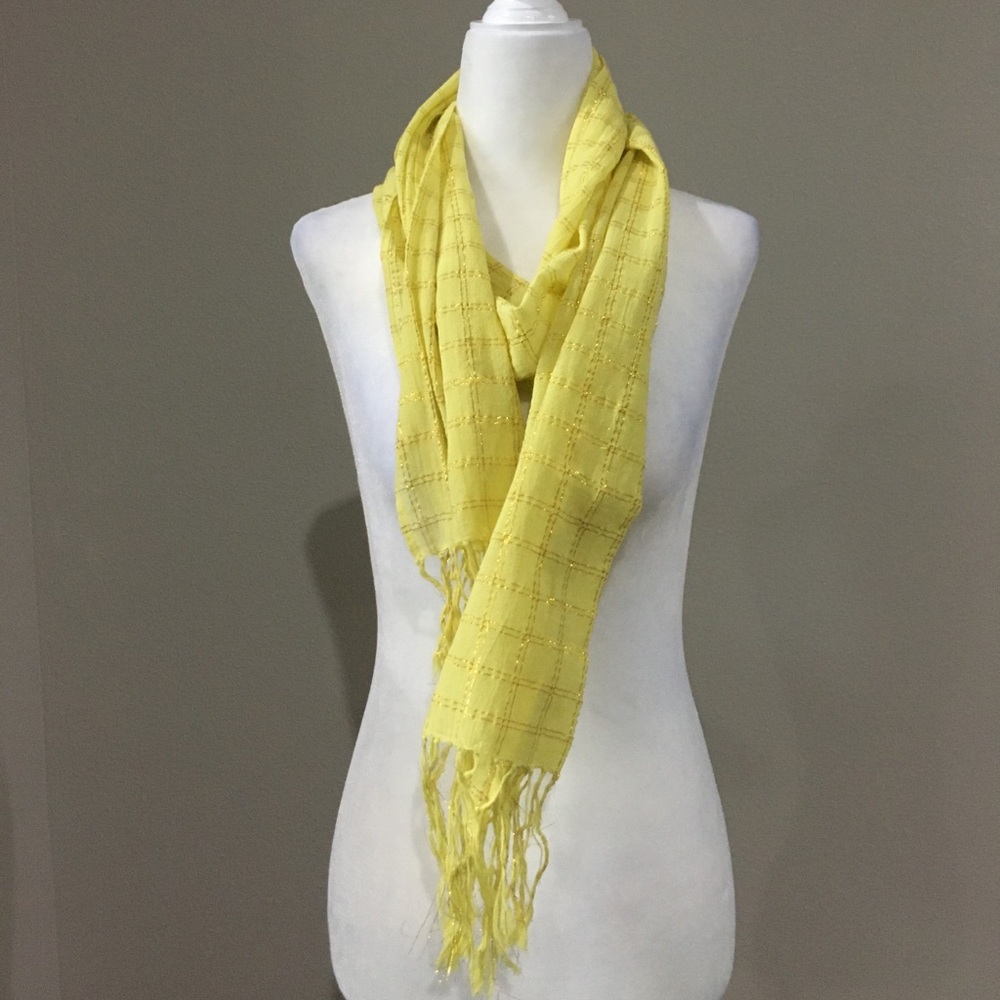 GAP glitter sash in citrus green/gold threading